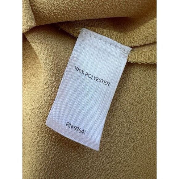 J. Jill Women's Petite Large Yellows Blouse Button-Up Shirt Long Sleeve - Picture 10 of 10